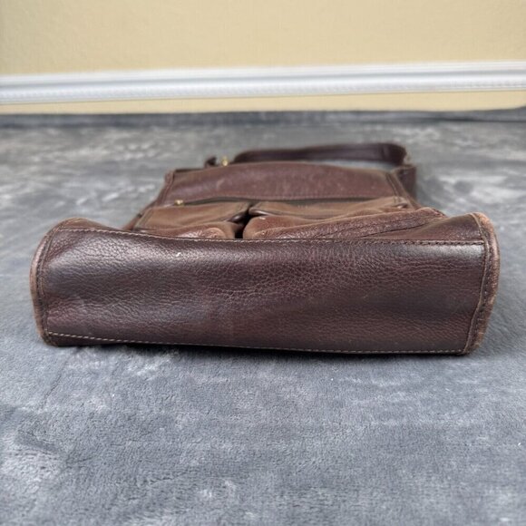 Fossil Women's Vintage Pebbled Brown Leather Shoulder Bag Style Y2K McBling - Picture 3 of 13